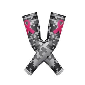 Breast Cancer Awareness Sleeves Pink Ribbon Arm Sleeves